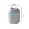 250ML Mini White Ultrasonic Air Humidifier Romantic Light USB Essential Oil Diffuser Car Purifier Aroma Anion Mist Maker With LE