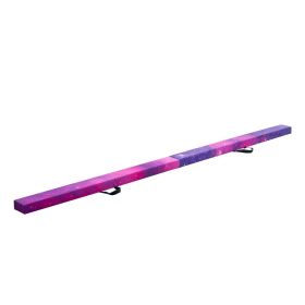 8FT Folding Balance Beam for Kids, 300LBS Stable Support Gymnastics Floor Beam with Non-Slip Mat