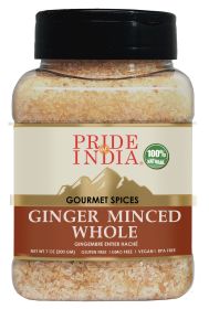 Pride of India ��� 7 oz Ginger Minced Whole ��� Gourmet Spice ��� Rich in Antioxidant ��� Potent Flavor - Great for Adding Flavor to Stir Fries & Sauc