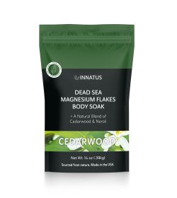 "Pure Dead Sea Magnesium Flakes Restful Soak ��� Relaxing & Replenishing 14oz Bath Soak ��� Infused with Cedarwood & Neroli Oils for Muscle Relief & D