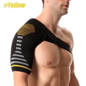 Compression Shoulder Brace | Shoulder Orthopedic Brace for Men & Women | Torn Rotator Cuff, Dislocation, Other Shoulder Injuries (Color: Yellow, size: L-XL)