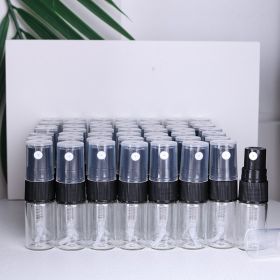 50pcs/batch 2ml transparent glass perfume sub-bottle sample trial pack essential oil perfume container portable (Specification, Material: 50pcs 02ml, Glass, Color: Black White)
