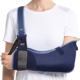 VELPEAU Arm Sling for Elbow Injury, Fracture, Dislocation Medical Shoulder Immobilizer for Sleeping, Universal for Both Arms (Color: Breathable Version, size: large)